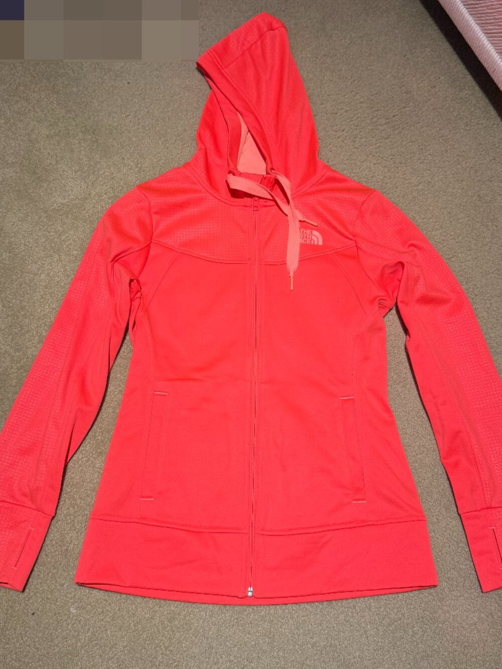 The North Face Hoodie -  Bright Coral - Women's Medium